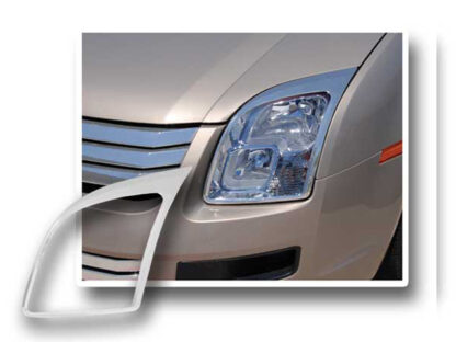 Chrome ABS plastic Headlight Bezel 2Pc Fits 2007-2009 Ford Fusion HLB47390 QAA