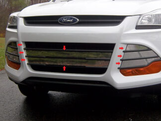 Stainless Steel Grille Accent 8Pc Fits 2013-2016 Ford Escape SG53360 QAA