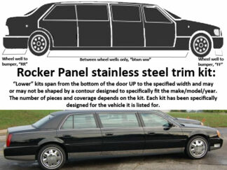 Stainless Rocker Panel Trim 12Pc Fits 2006-2011 Cadillac DTS TH40237 QAA
