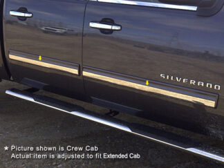 Stainless Rocker Panel Trim 4Pc Fits 2009-2013 Chevrolet Silverado TH49185 QAA
