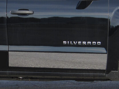 Stainless Steel Rocker Panel Trim 2Pc Fits 14-18 Chevy Silverado TH54181 QAA