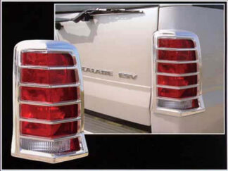 Chrome ABS Tail Light Bezels 2Pc Fits 2002-2006 Cadillac Escalade TL42255 QAA