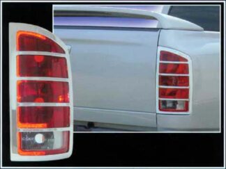 Chrome ABS Tail Light Bezels 2Pc Fits 2002-2008 Dodge Ram TL42935 QAA