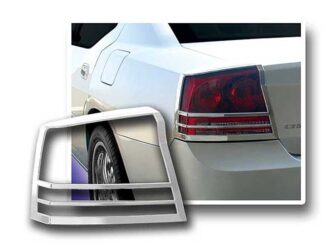 Chrome ABS Tail Light Bezels 2Pc Fits 2006-2010 Dodge Charger TL46910 QAA