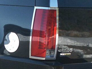 Chrome ABS Tail Light Bezels 2Pc Fits 2007-2014 Cadillac Escalade TL47255 QAA