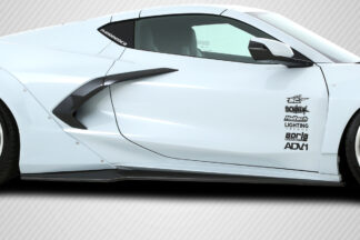 2020-2022 Chevrolet Corvette C8 Carbon Creations Gran Veloce Side Skirt Splitters – 2 Piece
