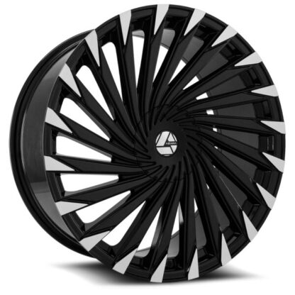 Azara Wheels | Model AZA-501 Gloss Black Machined | 32x10 - BLANK / BLANK