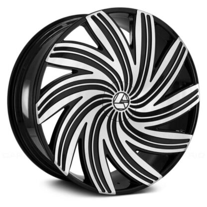 Azara Wheels | Model AZA-502 Gloss Black Machined | 22x8.5 - 5x114.3 / 5x120