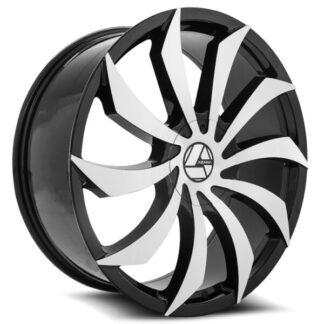 Azara Wheels | Model AZA-507 Gloss Black Machined | 18x8 - 5x110 / 5x114.3