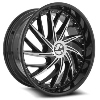 Azara Wheels | Model AZA-516 Gloss Black Machined | 22x9.5 - 6x135 / 6x139.7