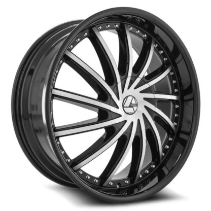 Azara Wheels | Model AZA-517 Gloss Black Machined | 20x8.5 - 5x112 / 5x114.3