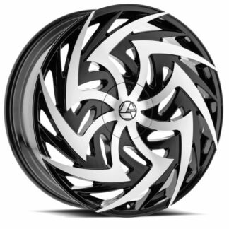 Azara Wheels | Model AZA-520 Gloss Black Machined | 20x8.5 - 5x112 / 5x114.3