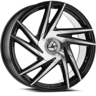 Azara Wheels | Model AZA-529 Gloss Black Machined | 24x9 - BLANK / BLANK