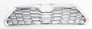 ABS518 20-23 Toyota Highlander Does not fit XSE Fits grille W/ or W/O Camera 1 PC Chrome Patented Clip-On W/Tape Patented Grille Overlay
