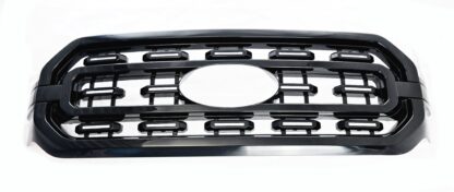 ABS6521BLK 21-23 Ford F-150 XLT/XL 1 PC Gloss Black Patented Clip-On W/Tape Patented Grille Overlay