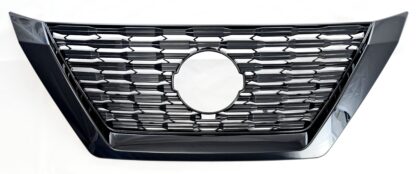 ABS6524BLK 21-23 Nissan Rogue Fits grille W/ or W/O Camera 1 PC Gloss Black Patented Clip-On W/Tape Patented Grille Overlay