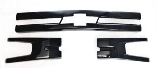 ABS6560BLK 19-21 Chevrolet Silverado 1500 LT/LTZ/RST/LT Trail Boss 3 PCS Gloss Black Tape-on Patented Grille Overlay