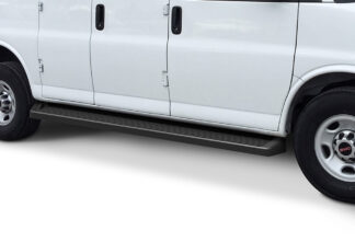 iRunning Board Black | 2003-2022 Chevy Express/GMC Savana 1500/2500/3500 Van (Full Size) For 3 Door Models Only (Pair)