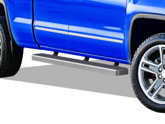 iStep 4 Inch Running Boards 2007-2018 GMC Sierra 3500 Ext Cab/ Double Cab Hairline Finish